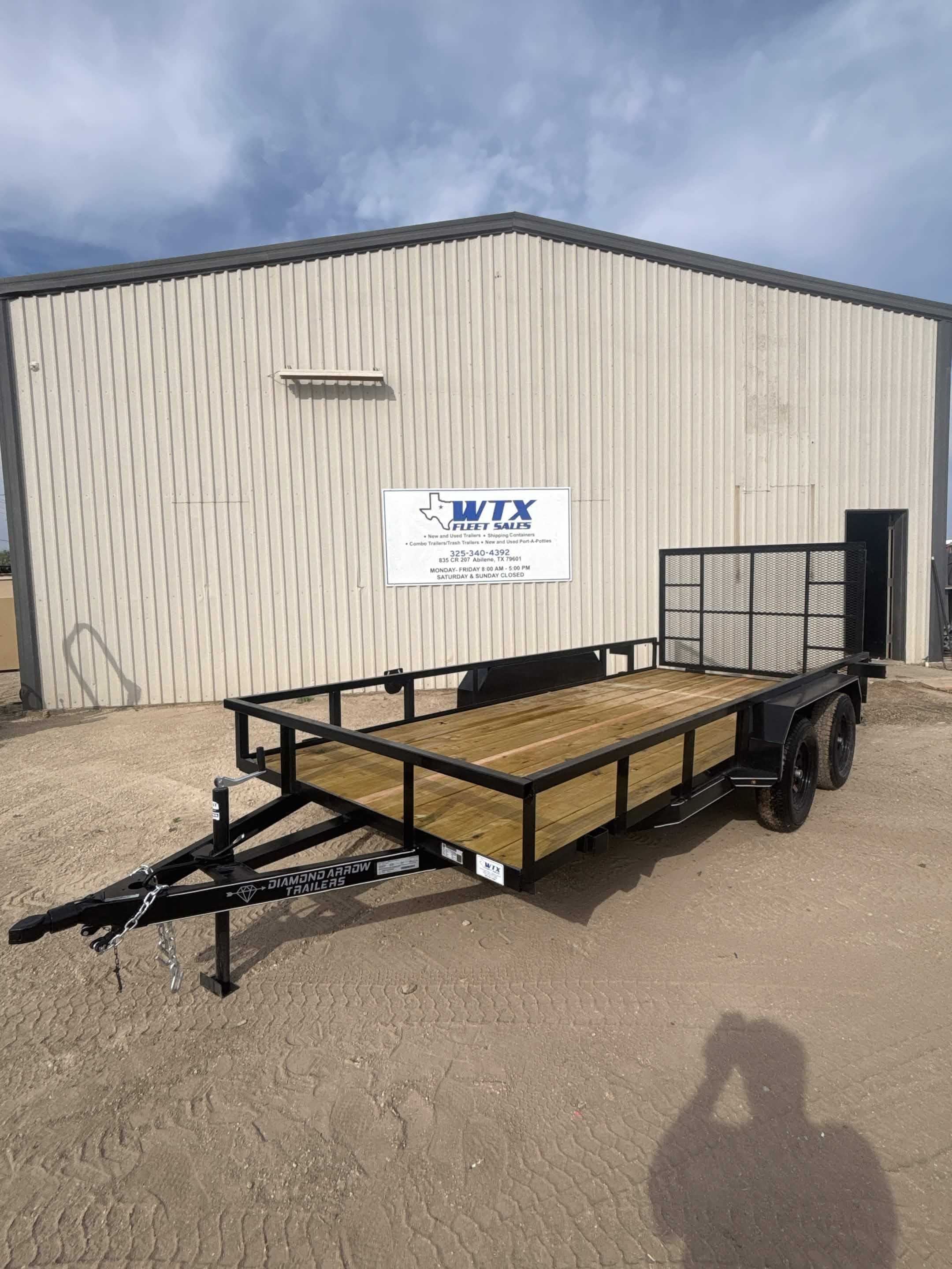 2026 Diamond Arrow 76-inch by 16-foot utility trailer at WTX Fleet Sales